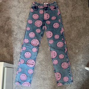 Bershka Smiley Face Jeans